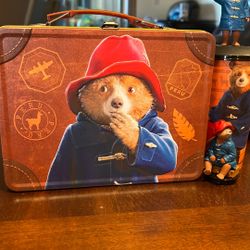 Metal Paddington Bear Lunchbox And Cup Brand New