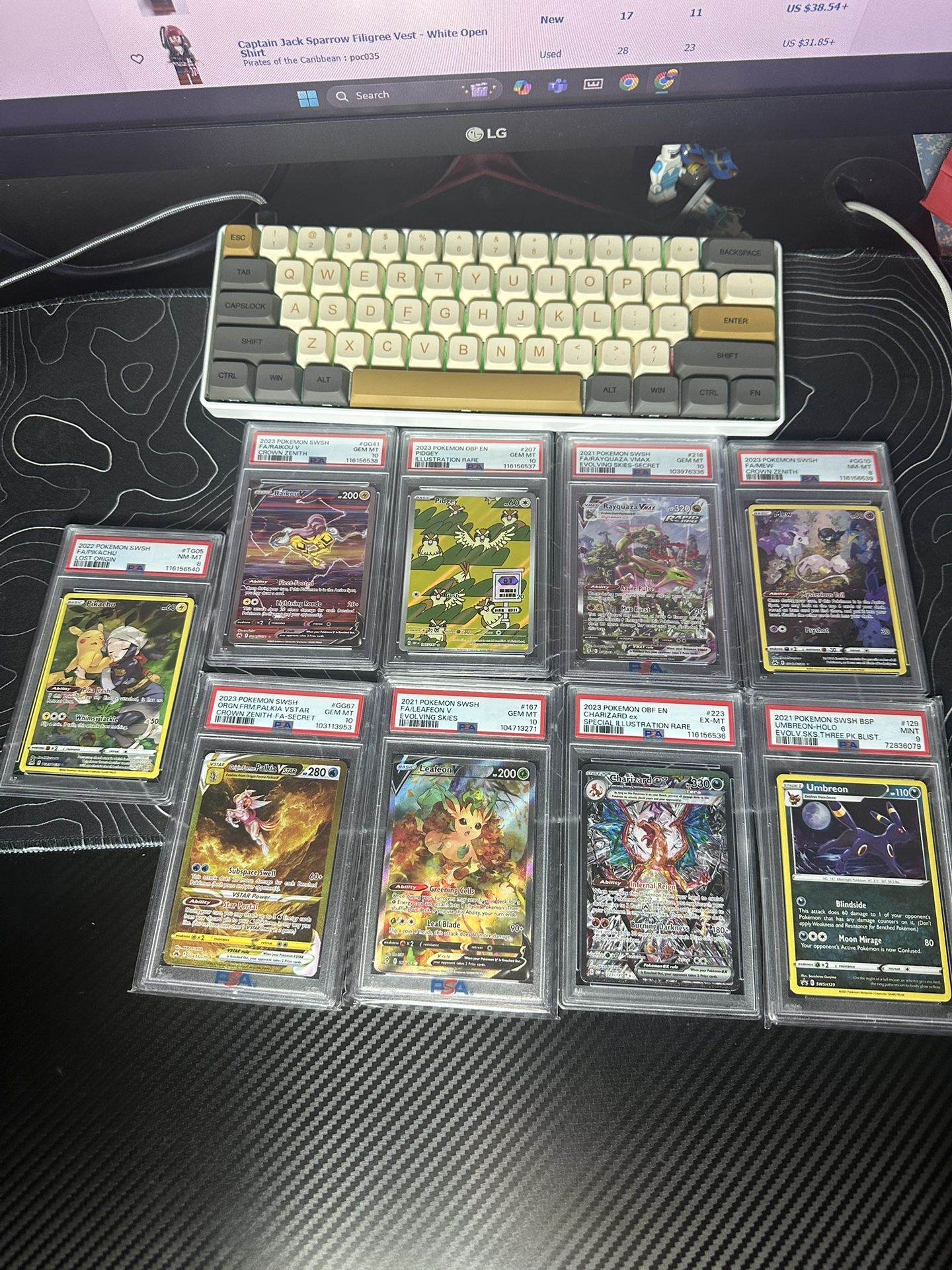 Large Pokemon Graded And Ungraded Lot