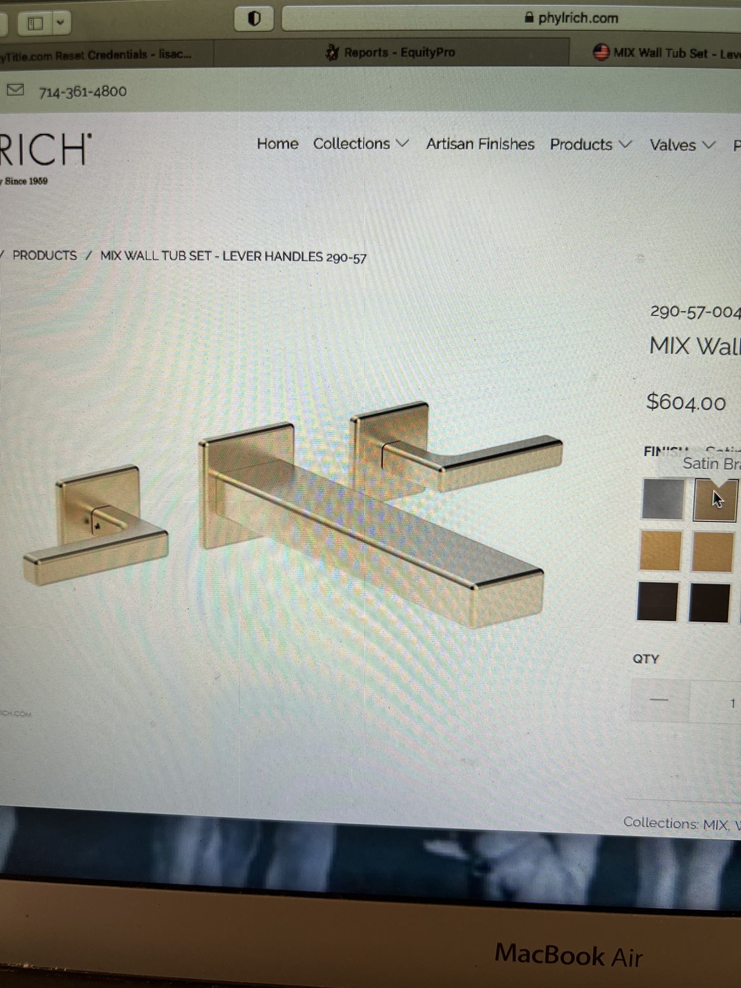 Phylrich Bathroom Faucets Brand New 