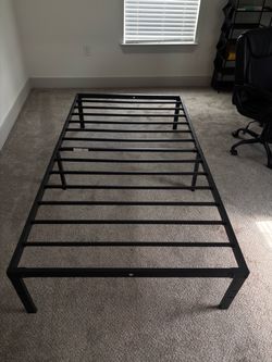 Black Metal Platform Bed Frame twin
