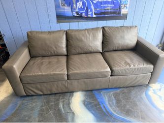 Room & Board Linger 91" Leather Track Arm  Sofa