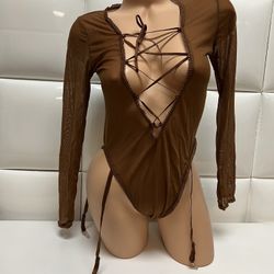 Fredericks Bodysuit Lingerie-brand New-size Large-$30- Nuevo Color Copper 