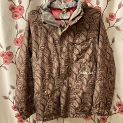 Volcom Gore Tex Snow Jacket Small Brown And Tan 