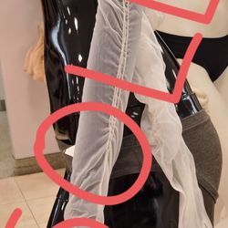 Tulle Opera Length Bridal white Long Gloves for wedding Brand new made in Germany