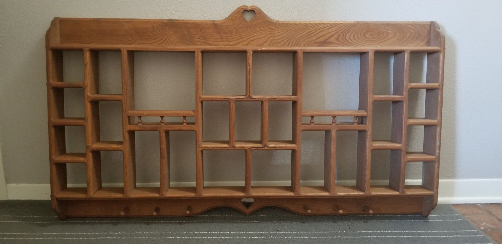 Solid wood essential oil shelf. Amish furniture