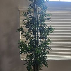 8' Bamboo Style Artificial Tall Plant/Tree W/ Base