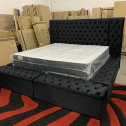$1199 Brand New King Bed Frame With Mattress (Read Description Below)