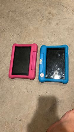 Two Kids Amazon Tablets 