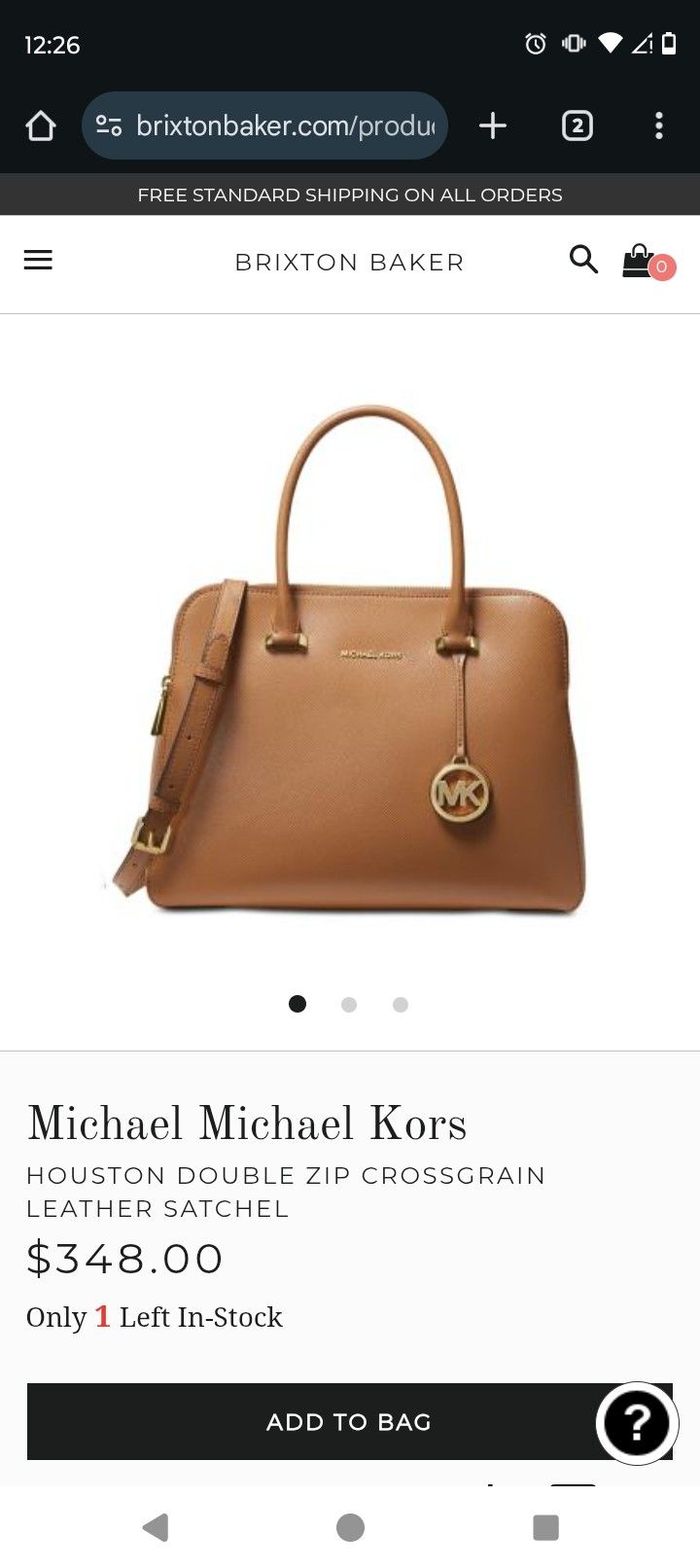 (New) Michael Kors Leather Crossbody/Shoulder Bag