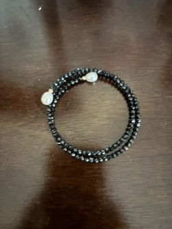Real pearl and 14k beaded gem stone braclet 75$
