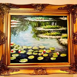 Gold-Framed Oil Impressionist Painting Reproductions