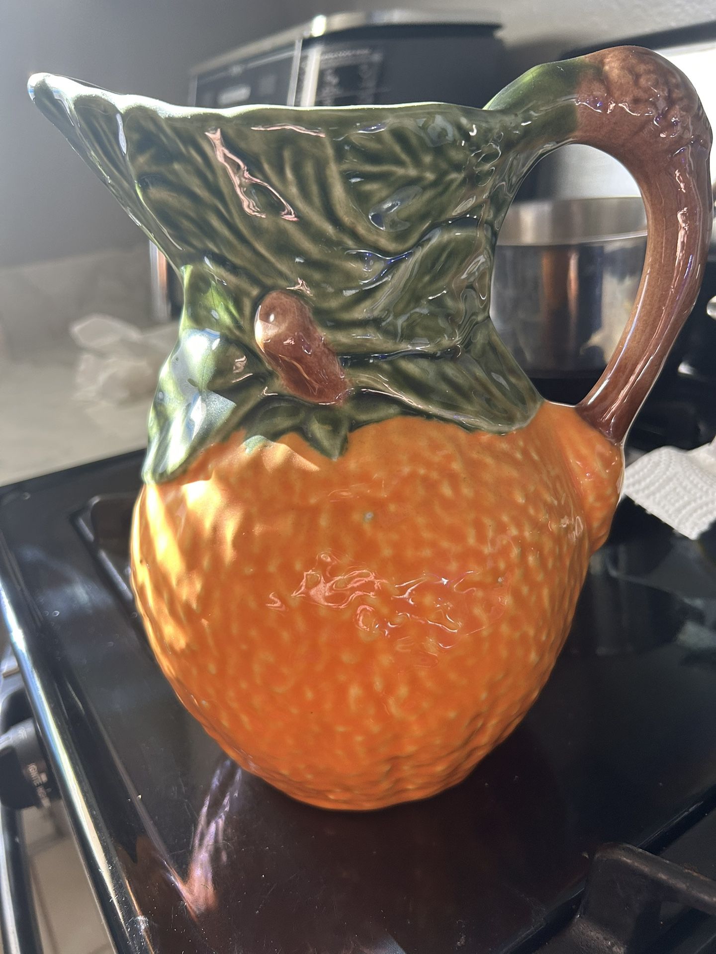 Olfaire Majolica Pitcher Excellent Condition