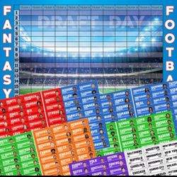 New Fantasy Football Draft Day Board Kit 2026