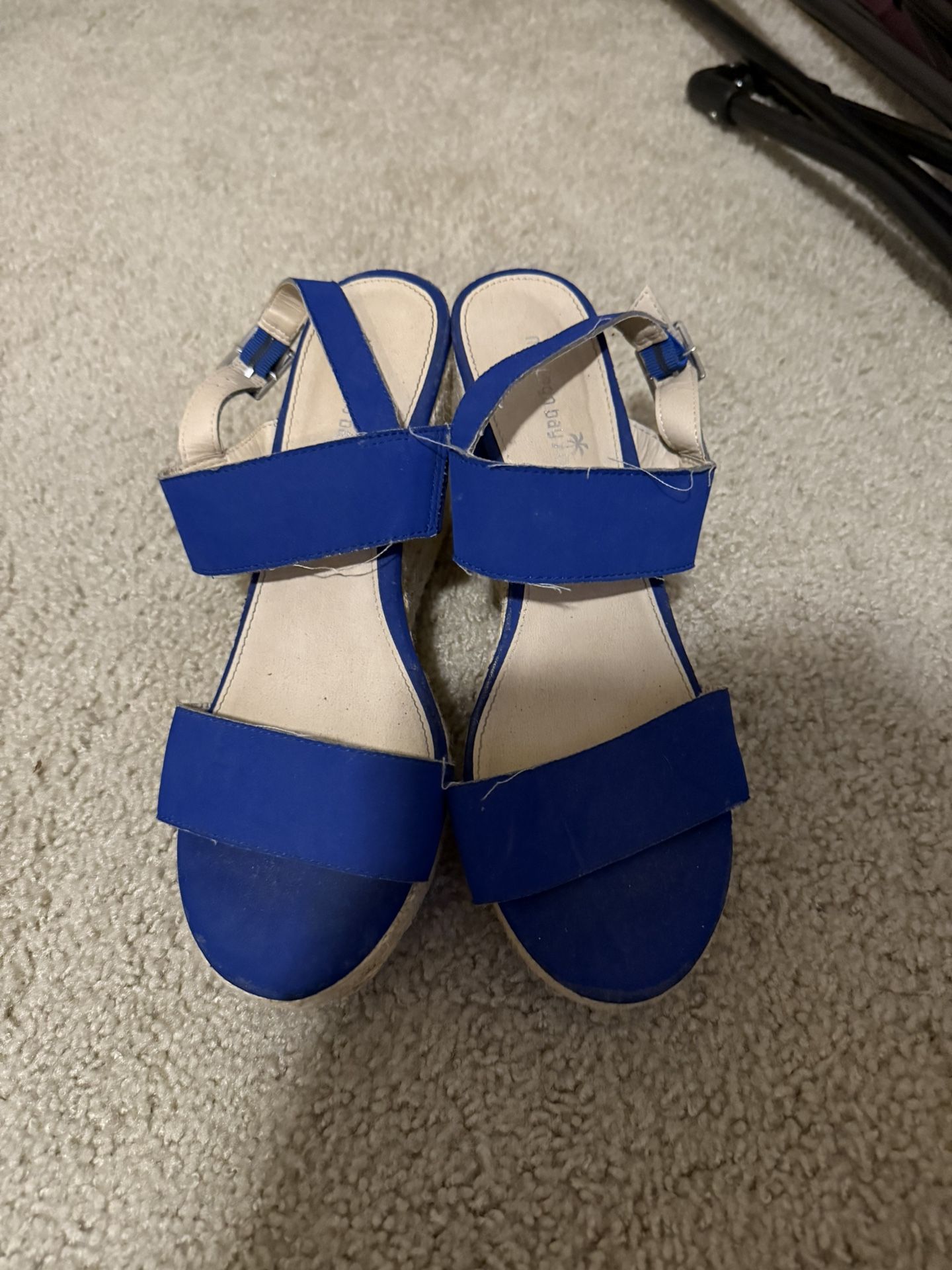 BLUE WEDGE HEELS