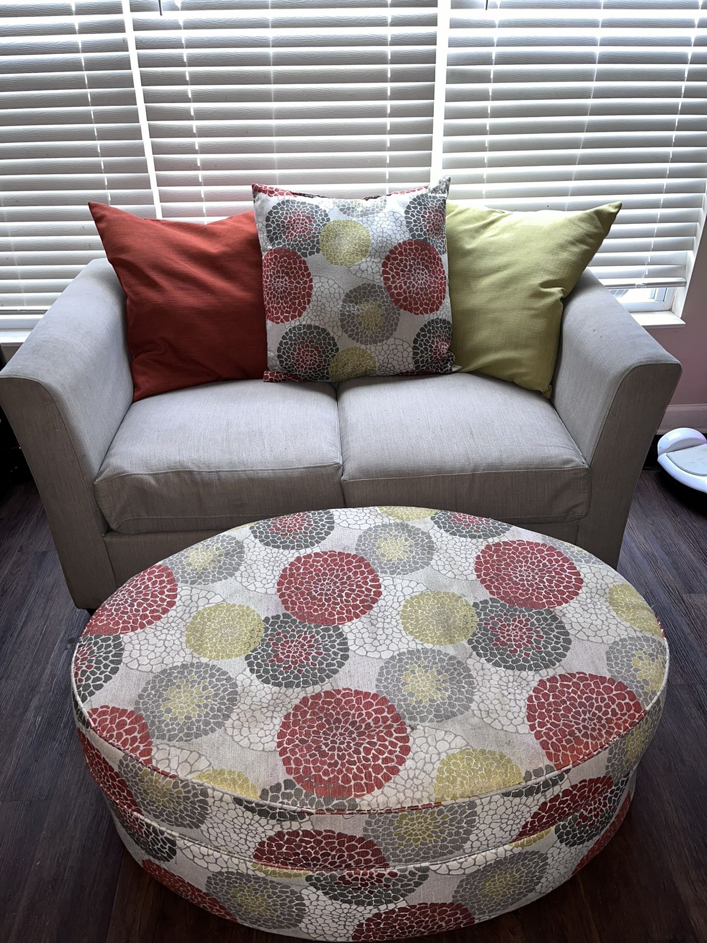 Love Seat With Ottoman