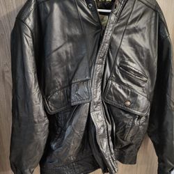 Leather Jacket Size Large Tall  St John's bay 