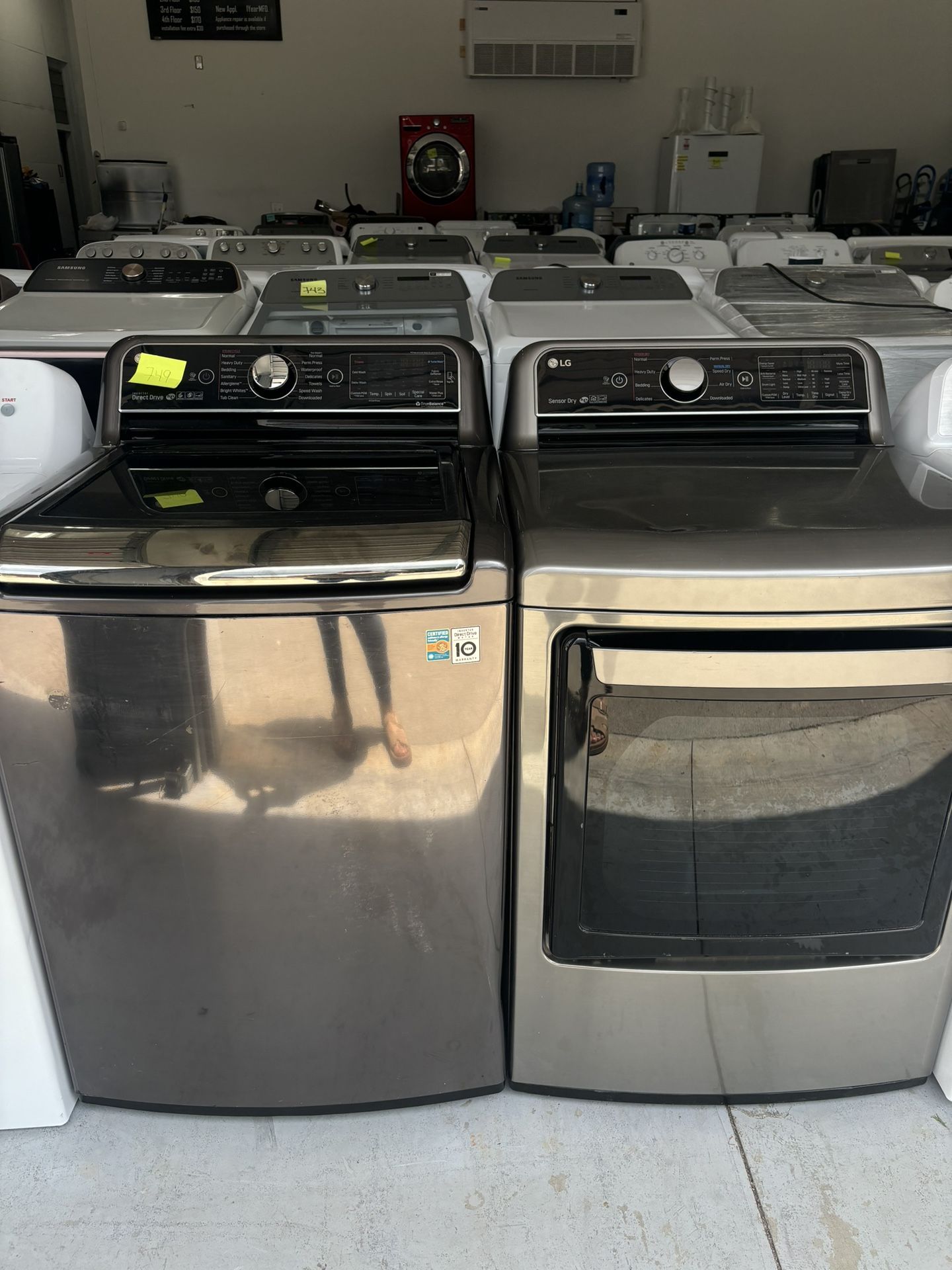 Black Stainless LG Washer Dryer Set