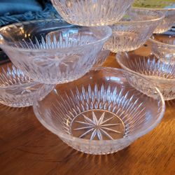 10 vintage crystal bowls