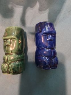 Moai Tiki Mugs Set of Two