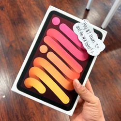 Apple IPad Mini 6 Brand New Tablet - Pay $1 To Take It Home Today and pay the rest later.