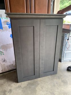 Wall Cabinet Ash Grey color