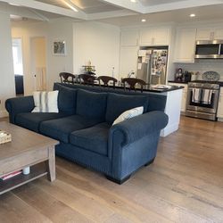 Blue Oversized Couch