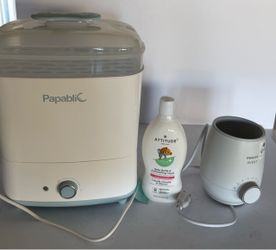 Papablic Sterilizer & Dryer + Philips Avent Warmer + ATTITUDE Dish Soap Bundle