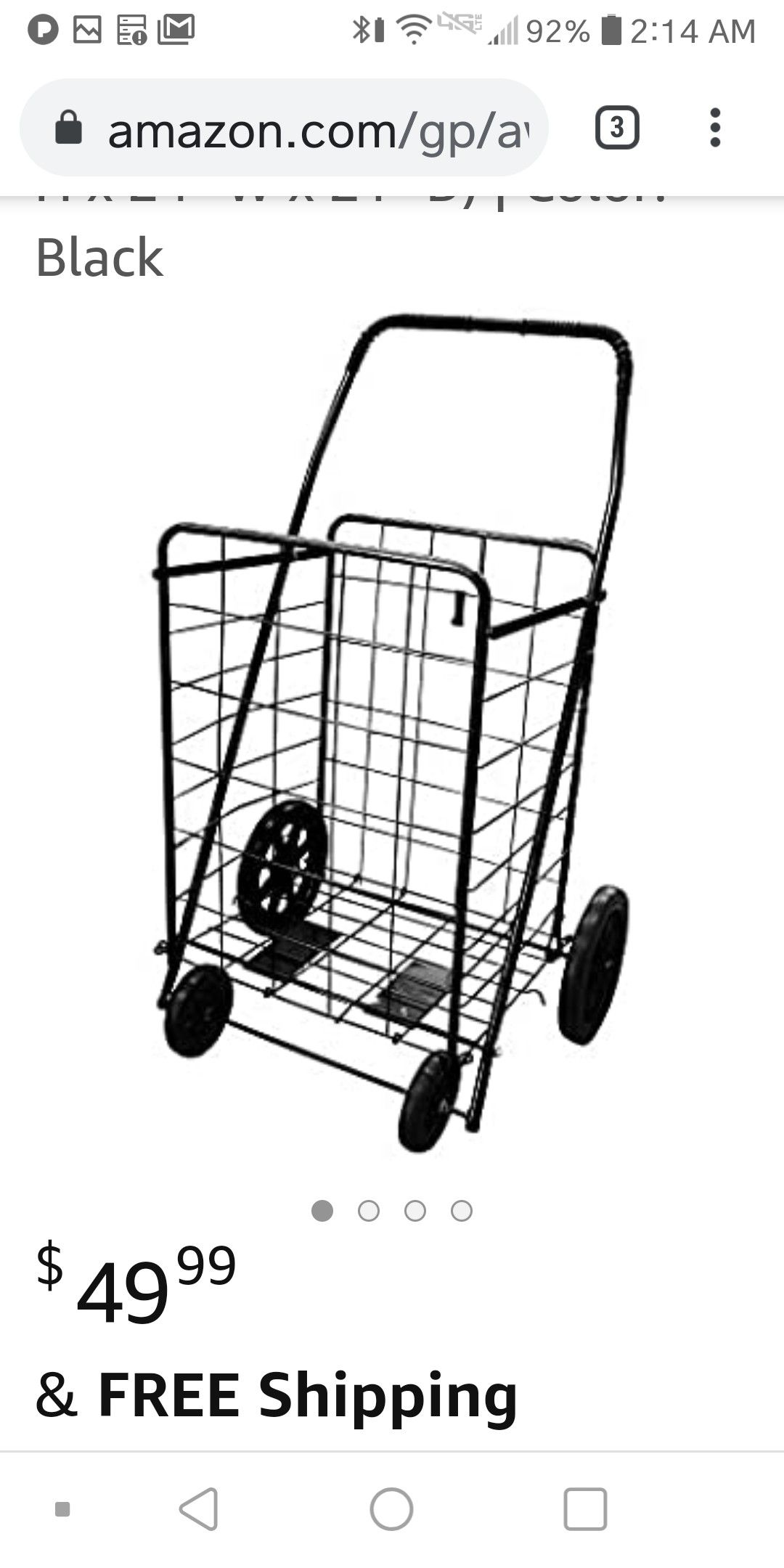 Grocery cart, laundry cart, book cart