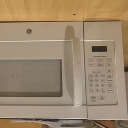 GE microwave - white, 1.6 cu ft