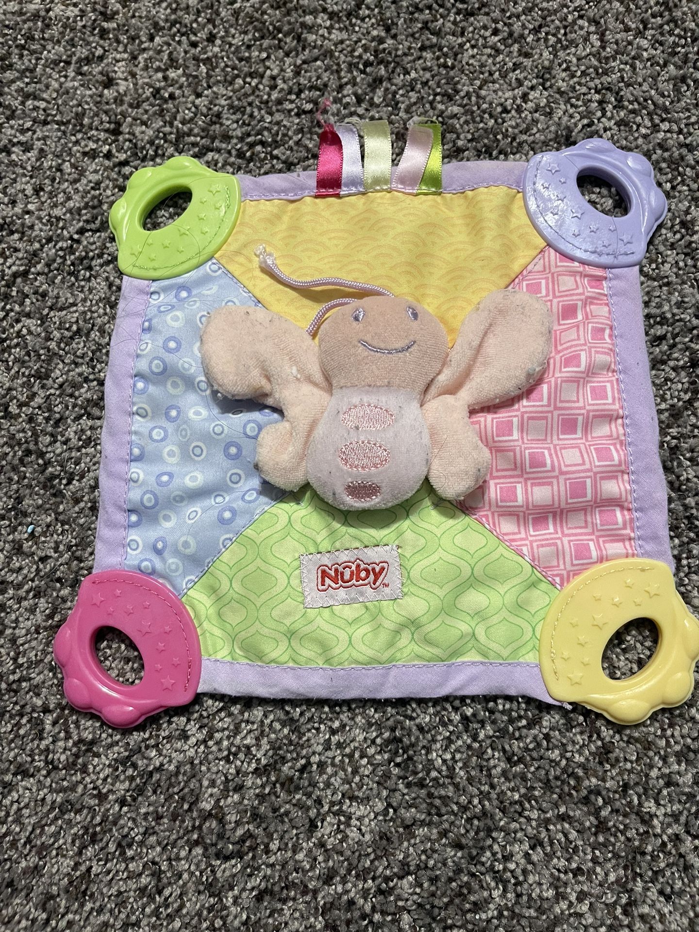 Nuby Baby Tether Lovie W/ Rattle Sounds