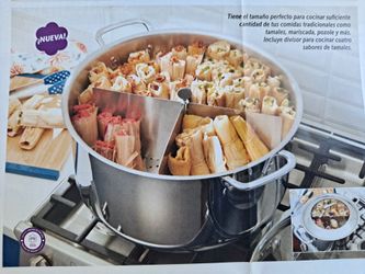 OLLA DE 20 QT CLÁSICA DE ACERO INOXIDABLE CON PARRILLA Y DIVISOR PRINCESS HOUSE 🌷 🫒
