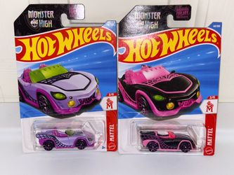 Hot Wheels Monster High Die-Cast Cars Set of 2 with Figures 3”