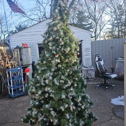 Price Is Firm.. Beautiful 9 Ft Pre-lit Frosted Tip Christmas Tree