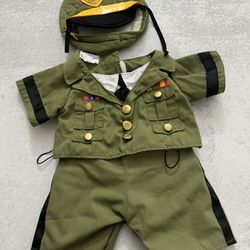 Build A Bear BAB US Army Officer Uniform With Hat Shorts Dress Shirt
