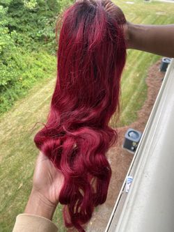 26 Inch Black Burgundy Red 