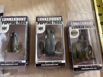 8 Topwater Frog, Bass Fishing Lures, Lunker Hunt, DTCo, Snagproof