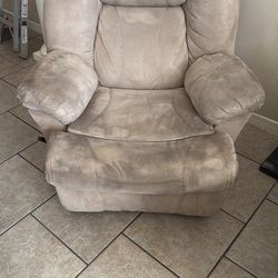 Beige recliner