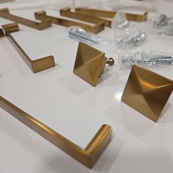 Gold bronze pulls and knobs