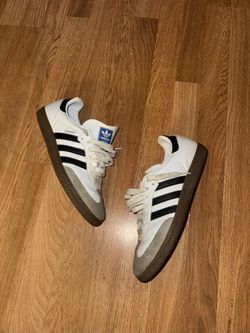 White Sambas Size 10 MEN