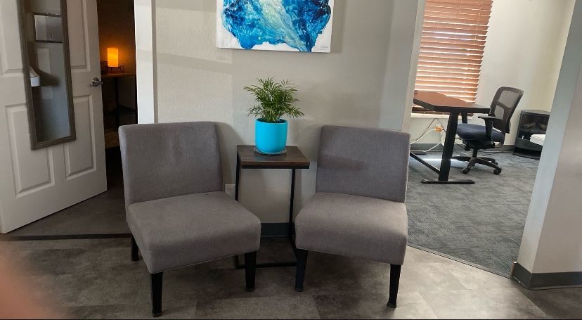 Set Of Gray Accent Chairs
