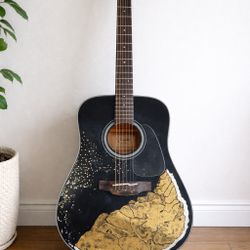 Jasmine Acoustic Guitar – Hand Painted Art – Full Size – Great Sound