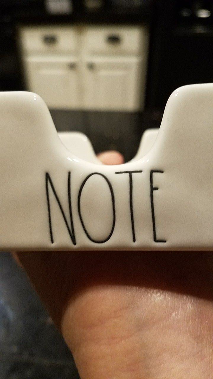 Rae Dunn post-it NOTE holder. Only $8! Very cute for an office.