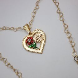 Butterfly Heart Chain Gold-plated