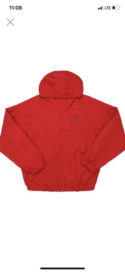 Supreme Cotton Hooded Raglan Jacket Red Size S