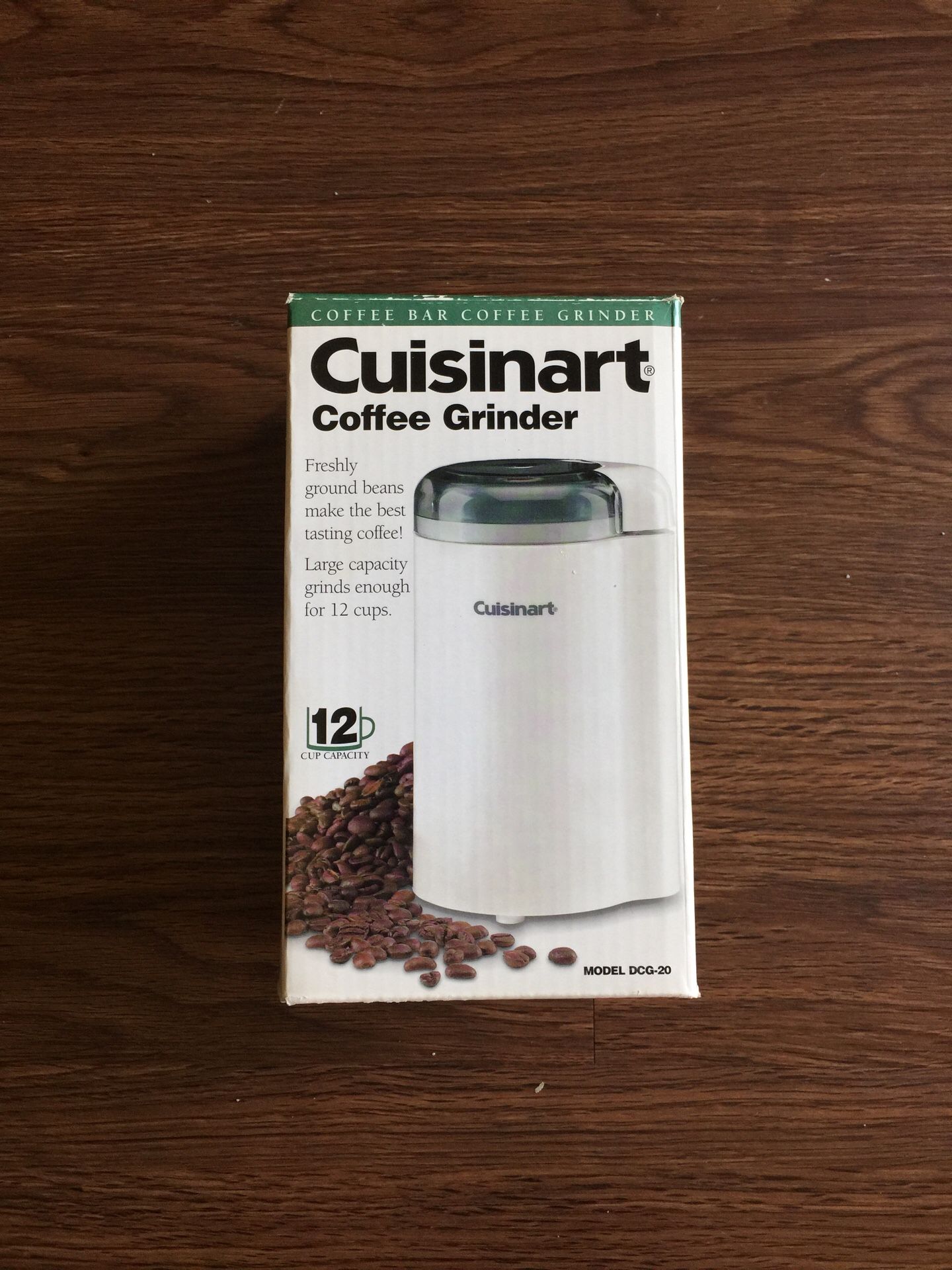 Cuisinart Coffee Bar Coffee Grinder Model DCG-20, White, NEW in