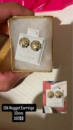10k Nugget earrings