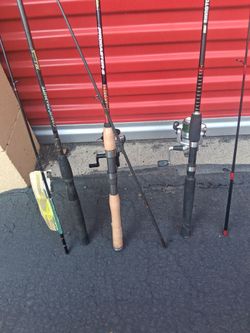 Lot of 5 Fishing Rods with Reels