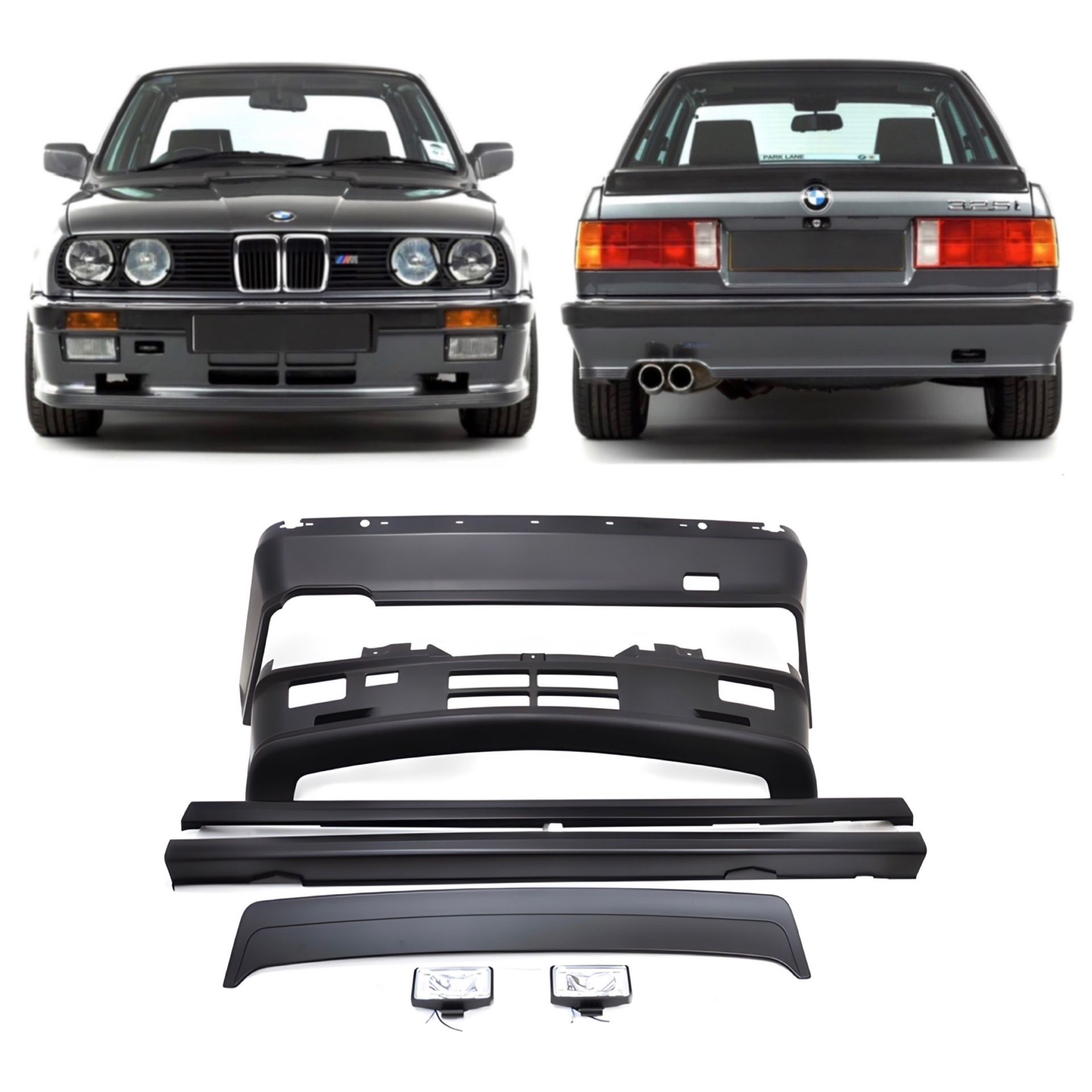 BMW 3 Series E30 MTech 1 Complete Body Kit + MTech 1 Rear Spoiler