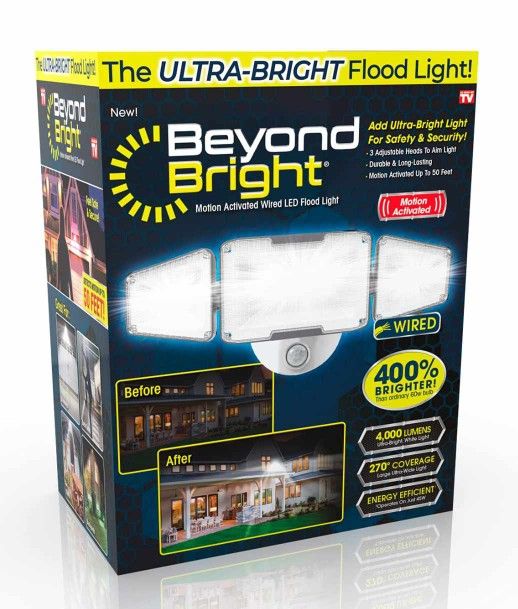 LED LIGHT MOTION SENSING WITH ON/OFF SWITCH HARD WIRED ELECTRIC