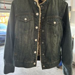 Gap Y2K Fleece Lined Denim Jacket